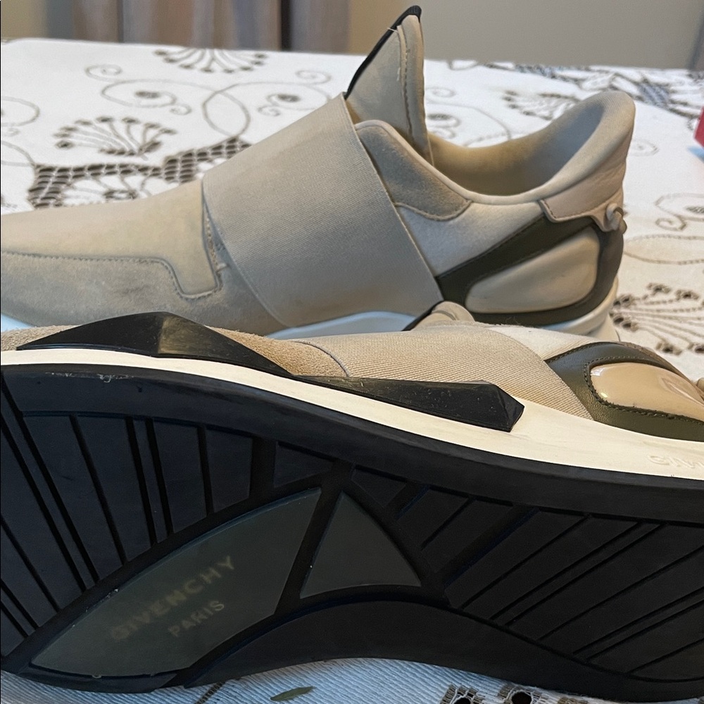 Givenchy Elastique Runner Ecru Black Elastic Slip… - image 9